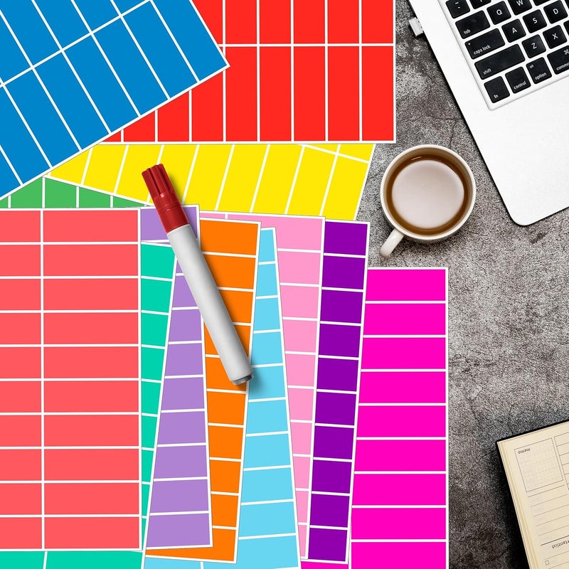 YSHIHE Colored Label Sticker in 12 Colors,3 x 1 Inch Rectangle Color- Coding Labels,Self-Adhesive Color Stickers for Inventory,Office - 480 Pack - Image 5
